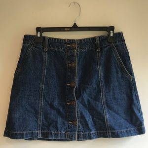 Forever 21 jean button up skirt